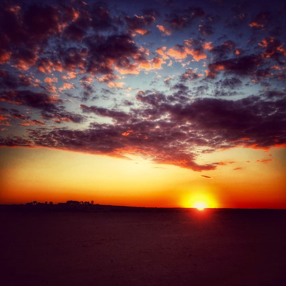 The sunsets in the Red Center were magnificent.