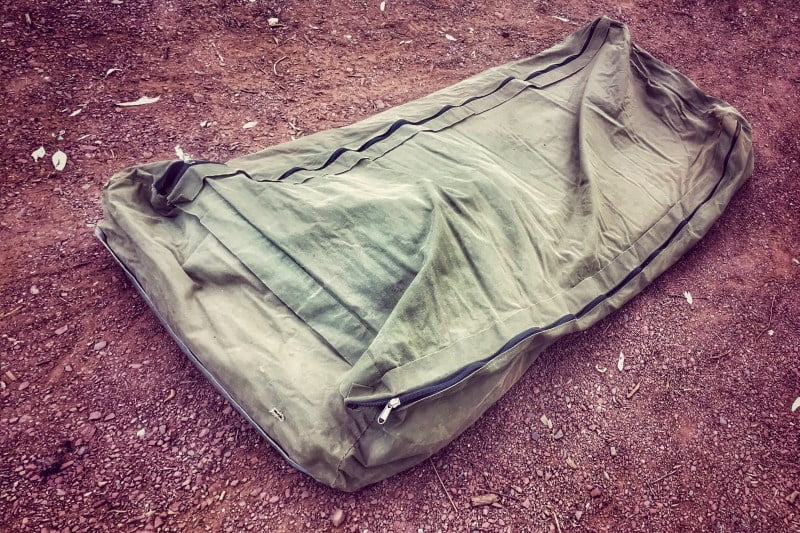 This is what they call a swag bag. Climb in and zip yourself in.