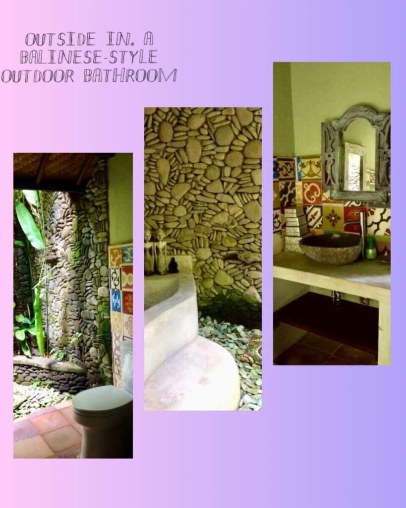 The outdoor bathroom I experienced while sol in Bali.