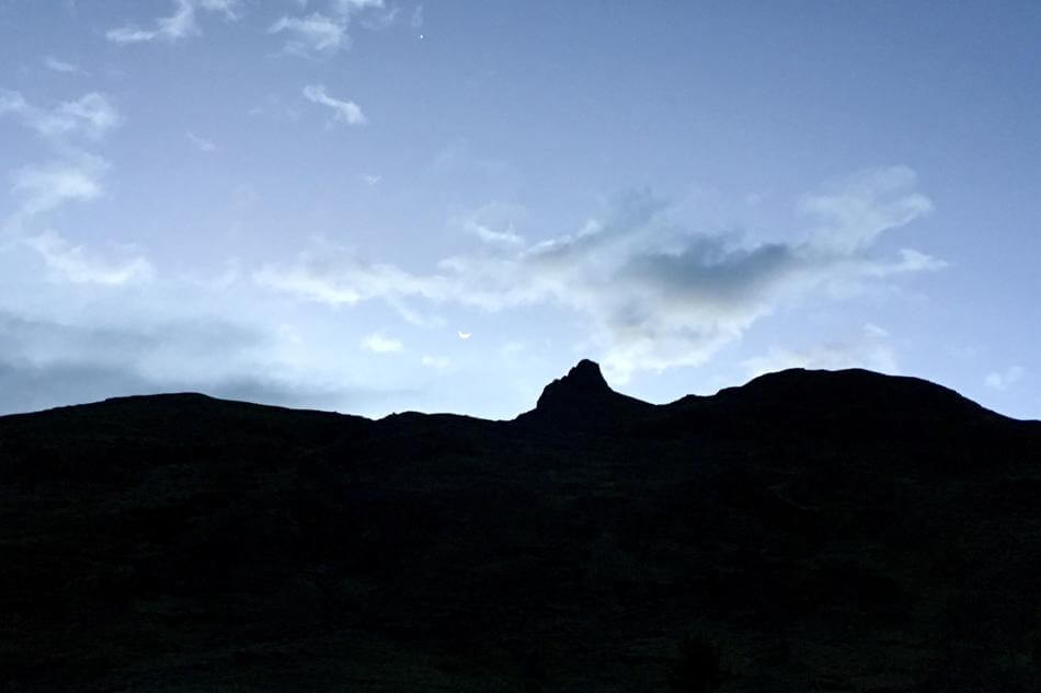 Silhouettes along the trail.